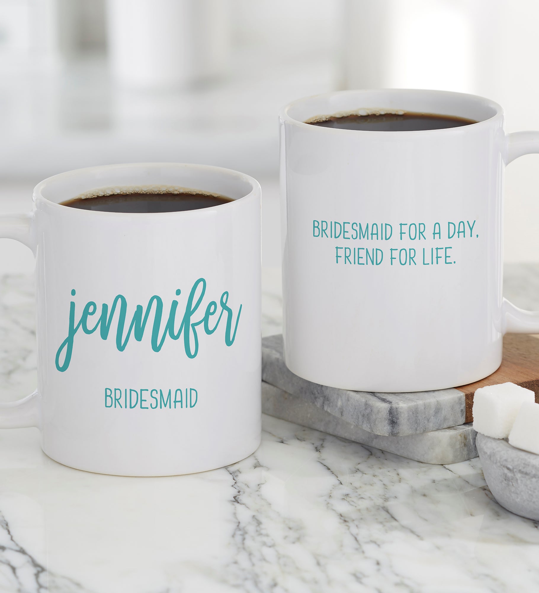 Scripty Style Bridesmaid Personalized Coffee Mugs